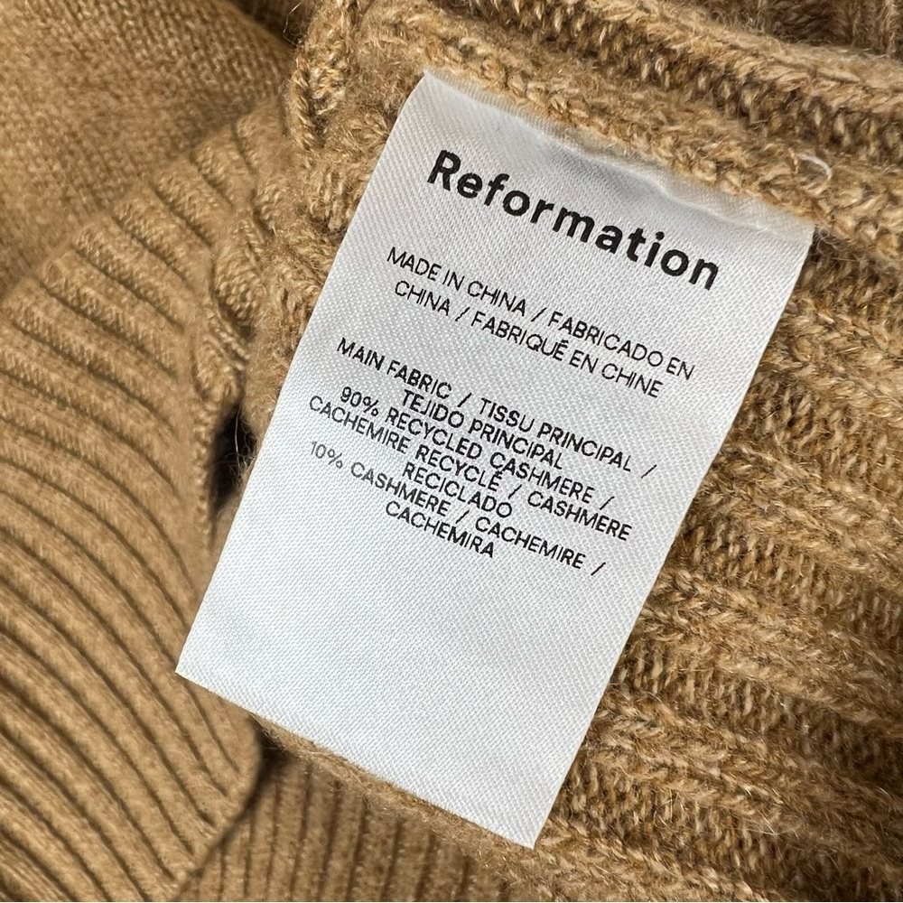 NEW Reformation Beckie Cashmere Collared Sweater - Picture 7 of 11